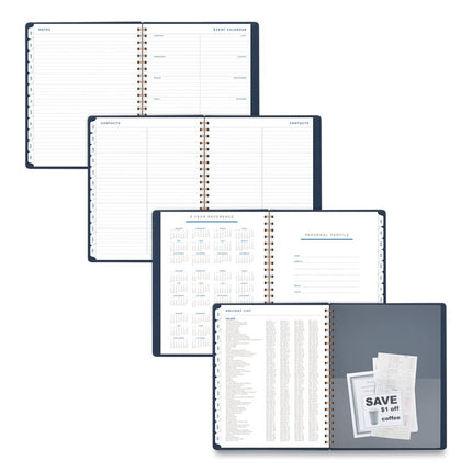 Signature Collection Firenze Navy Weekly/Monthly Planner, 11 x 8.5, Navy Cover, 13-Month: Jan 2025 to Jan 2026