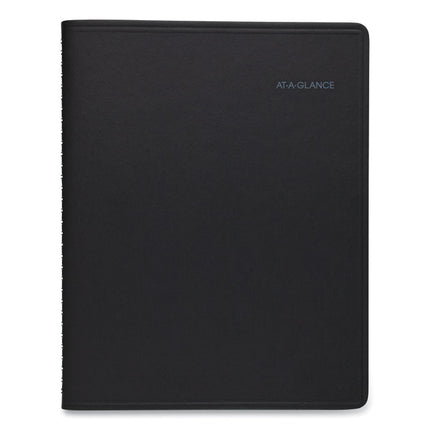 QuickNotes Monthly Planner, 11 x 8.25, Black Cover, 12-Month (Jan to Dec): 2025