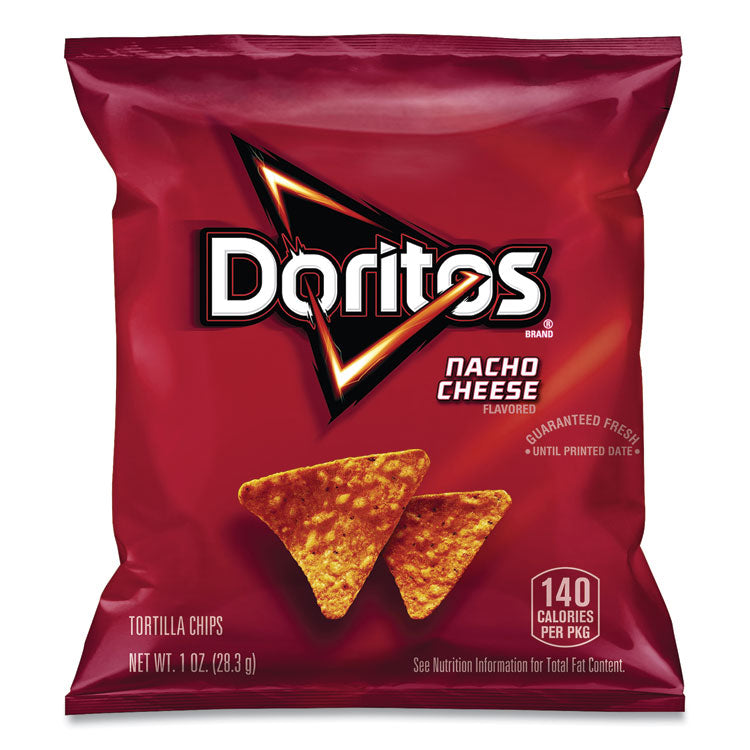 Nacho Cheese Tortilla Chips, 1 oz Snack Bag, 50/Carton