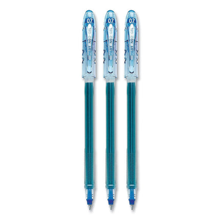 Neo-Gel Gel Pen, Stick, Fine 0.7 mm, Blue Ink, Translucent Blue Barrel, 48/Pack