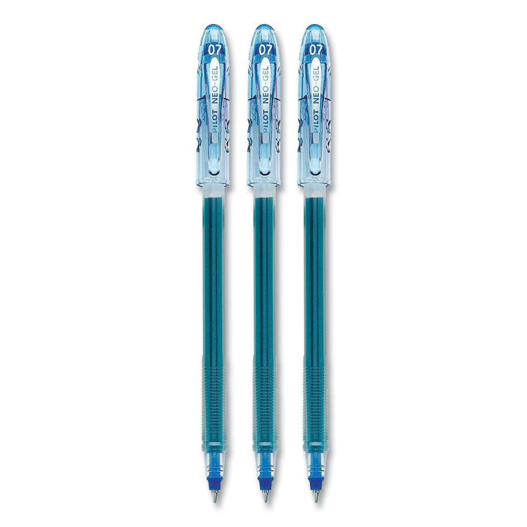 Neo-Gel Gel Pen, Stick, Fine 0.7 mm, Blue Ink, Translucent Blue Barrel, 48/Pack