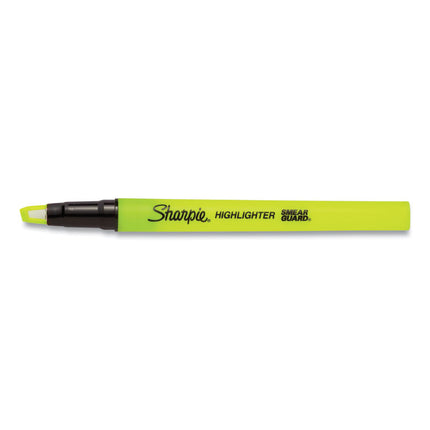 Clearview Pen-Style Highlighter, Fluorescent Yellow Ink, Chisel Tip, Yellow/black/clear Barrel, 3/pack