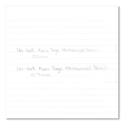 KuruToga Mechanical Pencil with Tube of Lead/Erasers, 0.5 mm, HB (#2), Black Lead, Black Barrel