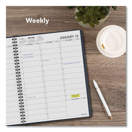 Weekly Appointment Book, 11 x 8.25, Navy Cover, 13-Month: Jan 2025 to Jan 2026