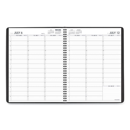 Weekly Appointment Book, 11 x 8.25, Black Cover, 14-Month (July to Aug): 2024 to 2025