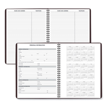Weekly Appointment Book, 11 x 8.25, Winestone Cover, 13-Month: Jan 2025 to Jan 2026