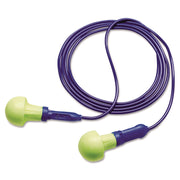 E-A-R Push-Ins Reusable Earplugs, Corded, 28 dB NRR, Blue/Yellow, 100 Pairs