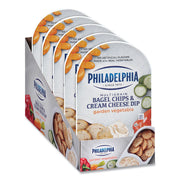 Multigrain Bagel Chips and Garden Vegetable Cream Cheese Dip, 2.5 oz, 5/Carton