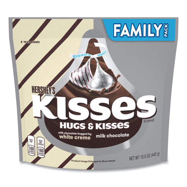 KISSES and HUGS Family Pack Assortment, 15.6 oz Bag, 3 Bags/Pack