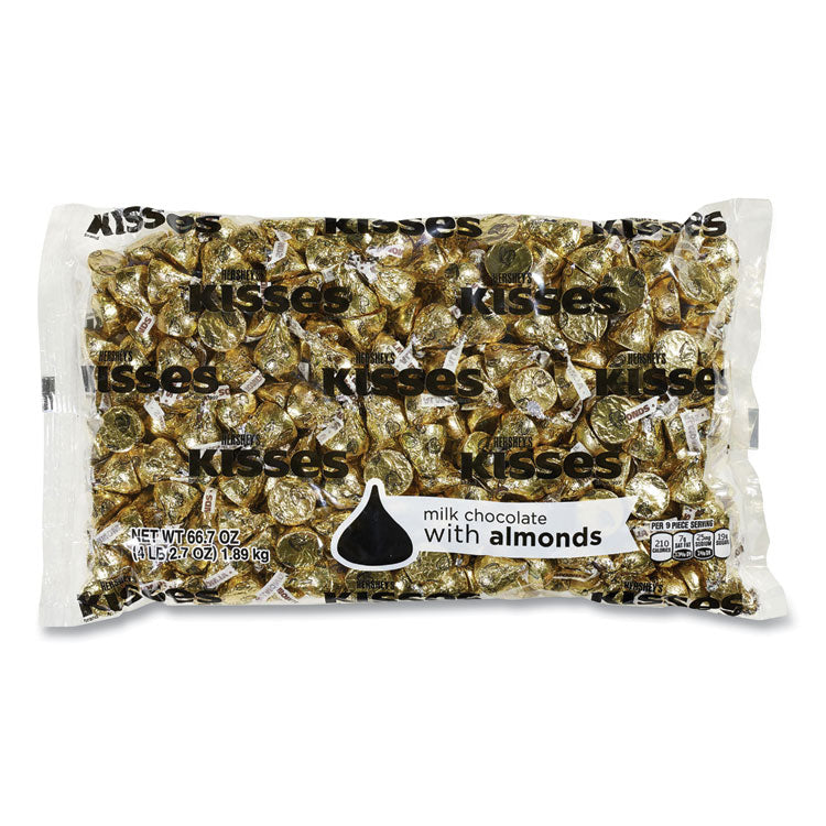KISSES Milk Chocolate with Almonds, 66.7 oz Bag
