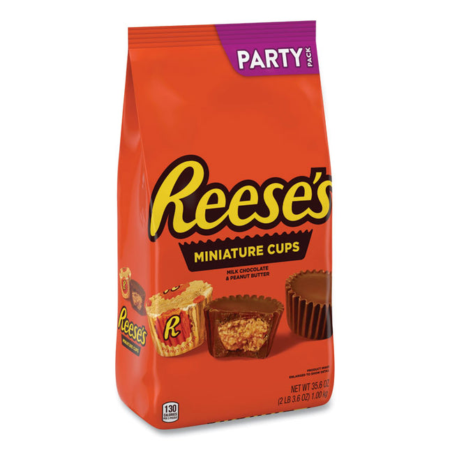 Peanut Butter Cups Miniatures Party Pack, Milk Chocolate, 35.6 oz Bag