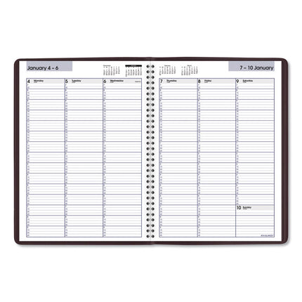 DayMinder Weekly Appointment Book, Vertical-Column Format, 11 x 8, Burgundy Cover, 12-Month (Jan to Dec): 2025