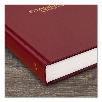 Standard Diary Daily Diary, 2025 Edition, Medium/College Rule, Red Cover, (200) 9.5 x 7.5 Sheets