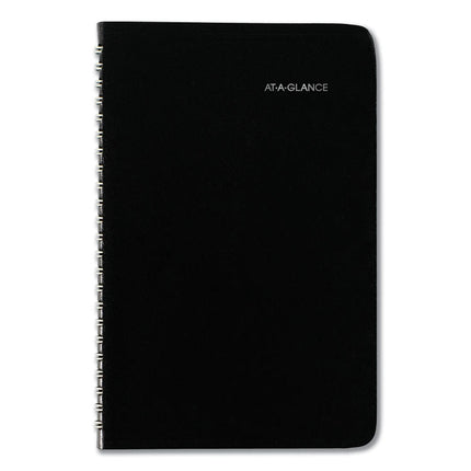 DayMinder Block Format Weekly Appointment Book, Tabbed Telephone/Add Section, 8.5 x 5.5, Black, 12-Month (Jan to Dec): 2025