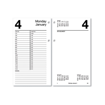 Large Desk Calendar Refill, 4.5 x 8, White Sheets, 12-Month (Jan to Dec): 2025