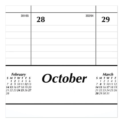 Academic Year Ruled Desk Pad, 21.75 x 17, White Sheets, Black Binding, Black Corners, 16-Month (Sept to Dec): 2024 to 2025