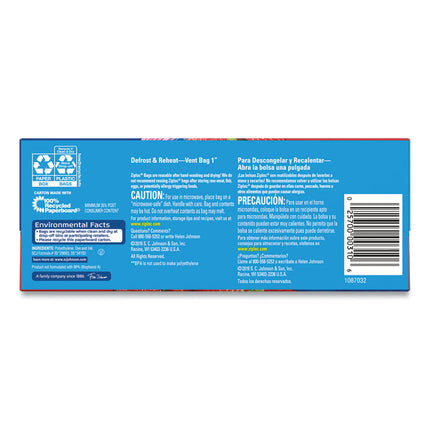 Double Zipper Storage Bags, Triple System Seal, Quart, 9.63" x 8.5", Clear, 48/Box