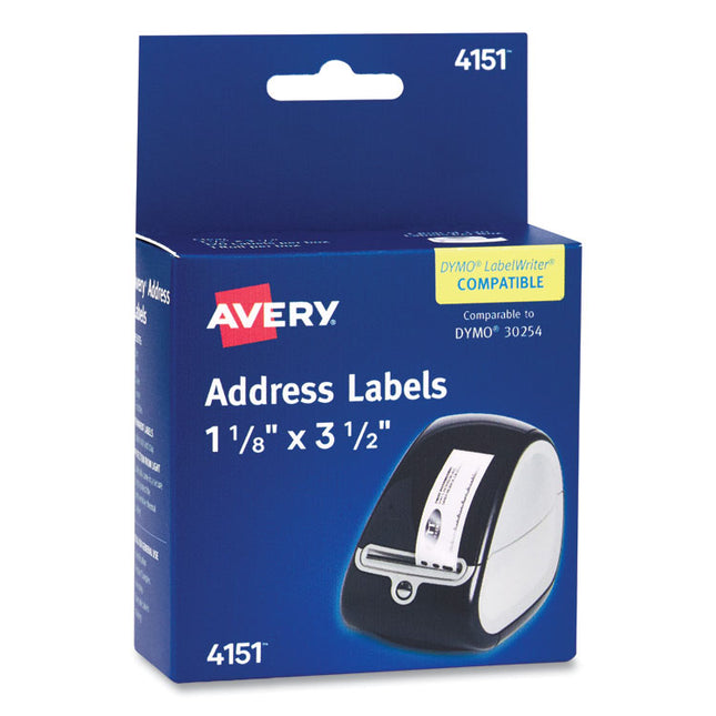 Thermal Printer Labels, Thermal Printers, 1.13 X 3.5, Clear, 120/roll, 1 Roll/pack