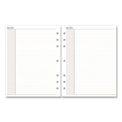 Lined Notes Pages For Planners/organizers, 8.5 X 5.5, White Sheets, Undated