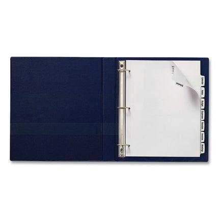 Big Tab Printable Large White Label Tab Dividers, 8-Tab, 11 x 8.5, White, 4 Sets