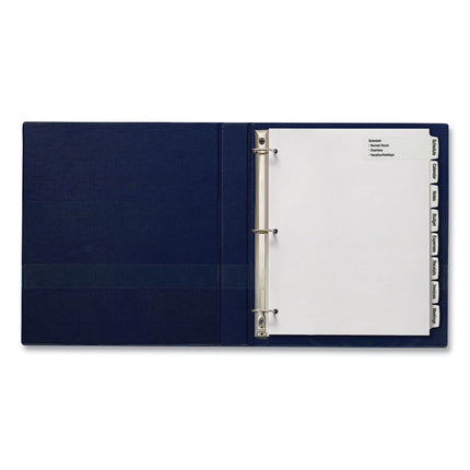 Big Tab Printable Large White Label Tab Dividers, 8-Tab, 11 x 8.5, White, 4 Sets