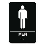 Indoor Restroom Door Sign, Men/women, 5.9 X 9, Black/white, 2/pack