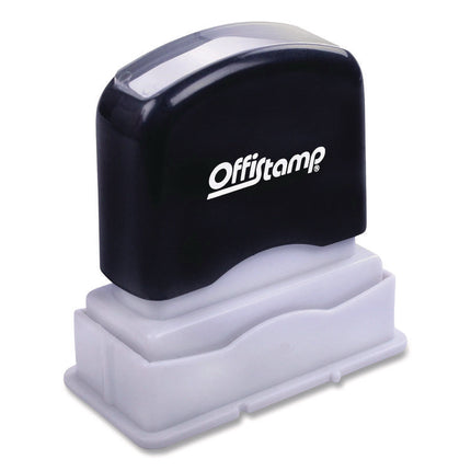 Pre-Inked Message Stamp, Copy, 1.63" X 0.38", Blue Ink