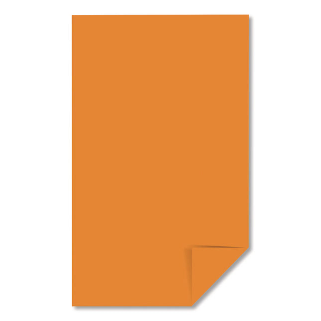 Color Paper, 24 lb Bond Weight, 8.5 x 14, Cosmic Orange, 500/Ream