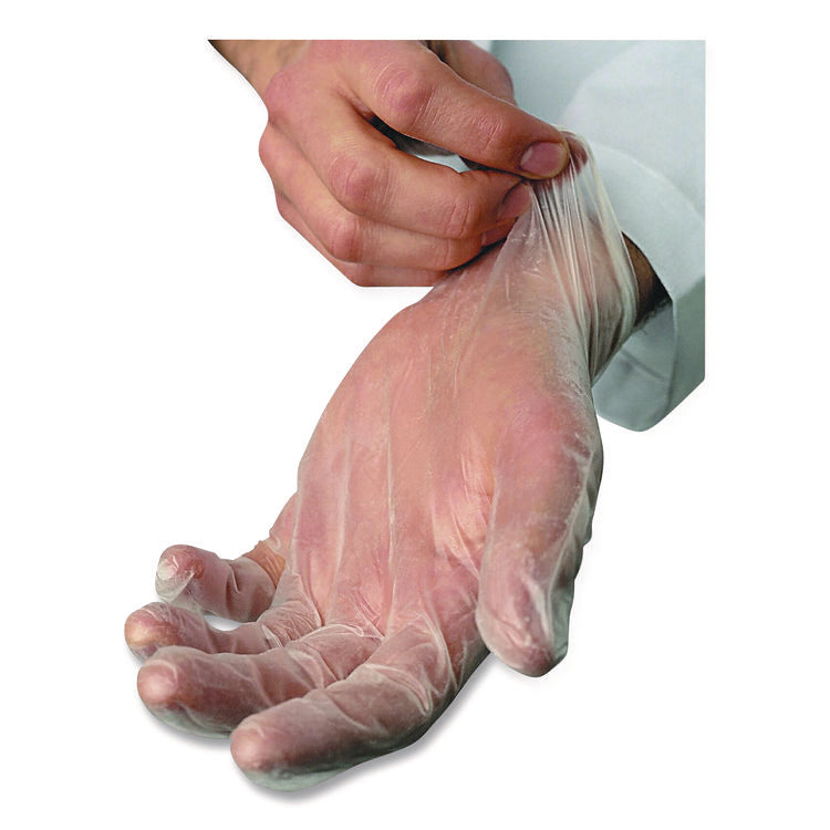 V5101 SERIES LATEX-FREE POWDERED VINYL GLOVES, 3 MIL, LARGE, CLEAR, 100/BOX