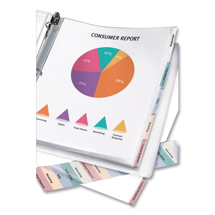 Protect 'n Tab Top-Load Clear Sheet Protectors W/five Tabs, Letter