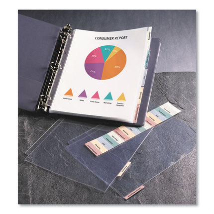 Protect 'n Tab Top-Load Clear Sheet Protectors W/five Tabs, Letter
