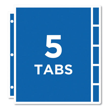 Protect 'n Tab Top-Load Clear Sheet Protectors W/five Tabs, Letter