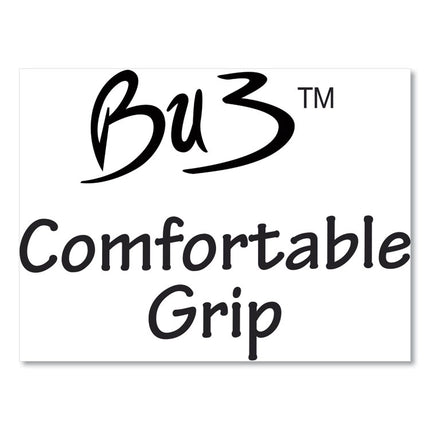 BU3 Ballpoint Pen, Retractable, Medium 1 mm, Black Ink, Smoke/Black Barrel, 18/Pack