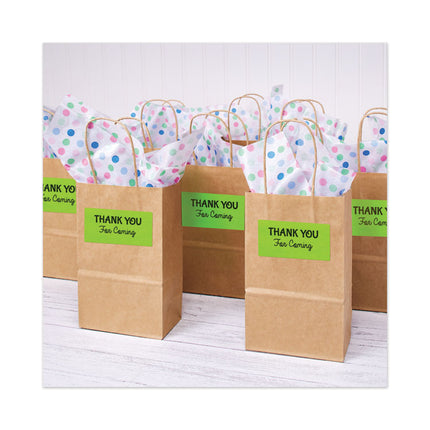 High-Visibility Permanent Laser Id Labels, 2 X 4, Neon Green, 1000/box