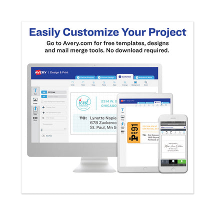 High-Vis Removable Laser/Inkjet ID Labels w/ Sure Feed, 1 x 2.63, Neon, 360/PK