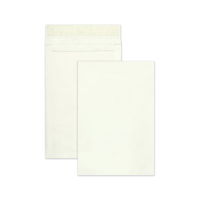 Lightweight 14 lb Tyvek Open End Expansion Mailers, #15 1/2, Cheese Blade Flap, Redi-Strip Closure, 12 x 16, White, 25/Box