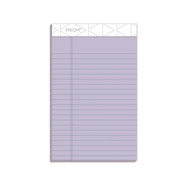 Prism + Colored Writing Pads, Narrow Rule, 50 Pastel Orchid 5 X 8 Sheets, 12/pack