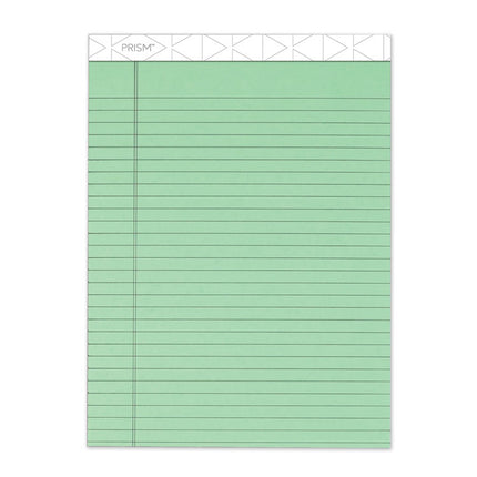 Prism + Colored Writing Pads, Wide/legal Rule, 50 Pastel Green 8.5 X 11.75 Sheets, 12/pack