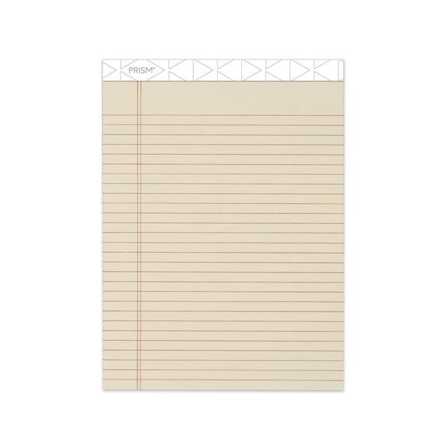 Prism + Colored Writing Pads, Wide/legal Rule, 50 Pastel Ivory 8.5 X 11.75 Sheets, 12/pack