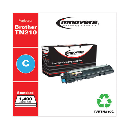 Remanufactured Cyan Toner, Replacement for TN210C, 1,400 Page-Yield