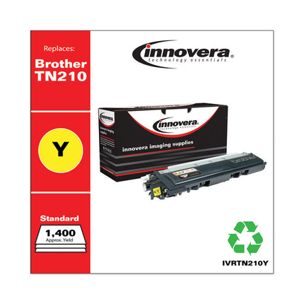 Remanufactured Yellow Toner, Replacement for TN210Y, 1,400 Page-Yield