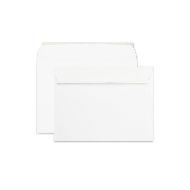 Open-Side Booklet Envelope, #10 1/2, Cheese Blade Flap, Redi-Strip Adhesive Closure, 9 x 12, White, 100/Box