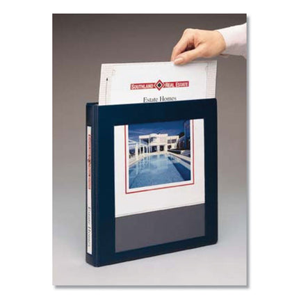 Framed View Heavy-Duty Binders, 3 Rings, 0.5" Capacity, 11 X 8.5, Navy Blue