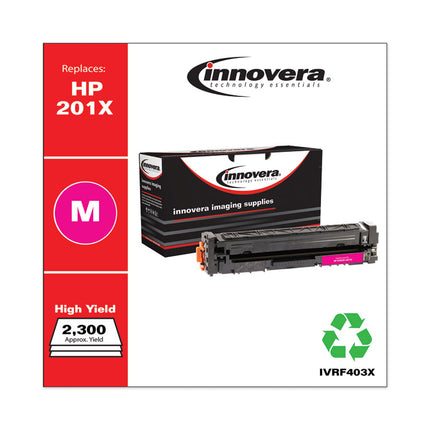 Remanufactured Magenta High-Yield Toner, Replacement for 201X (CF403X), 2,300 Page-Yield