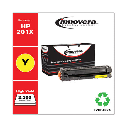 Remanufactured Yellow High-Yield Toner, Replacement for 201X (CF402X), 2,300 Page-Yield