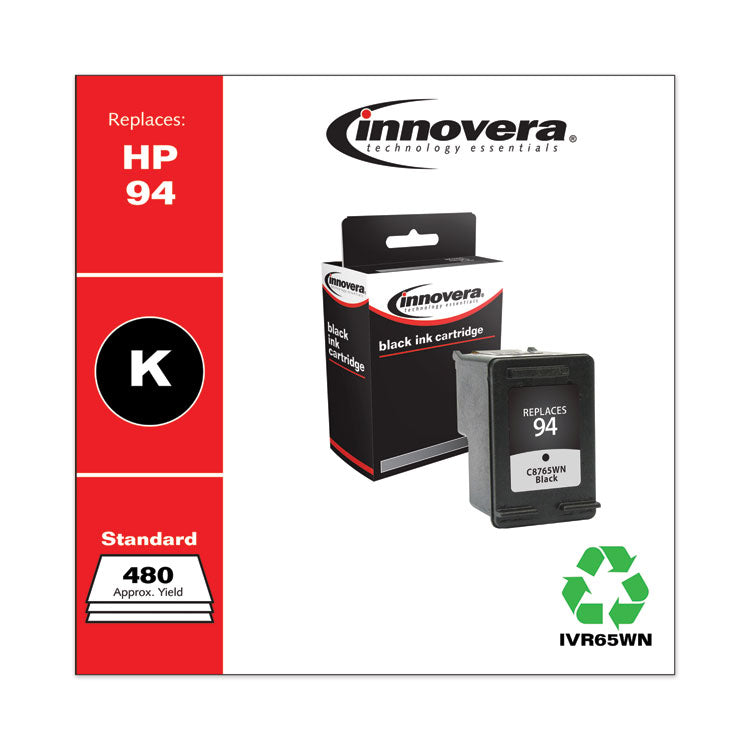 Remanufactured Black Ink, Replacement for 94 (C8765WN), 480 Page-Yield