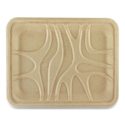 Fiber Trays, 9.1 x 7.1 x 0.7, Natural, Paper, 500/Carton