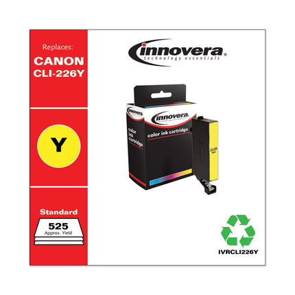 Remanufactured Yellow Ink, Replacement for CLI-226 (4549B001AA), 525 Page-Yield