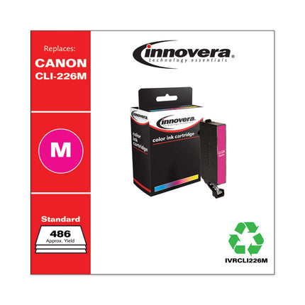Remanufactured Magenta Ink, Replacement for CLI-226 (4548B001), 486 Page-Yield