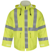 Bulwark® Men's FR Hi-Visibility Rain Jacket with Hood / JXN4YE
